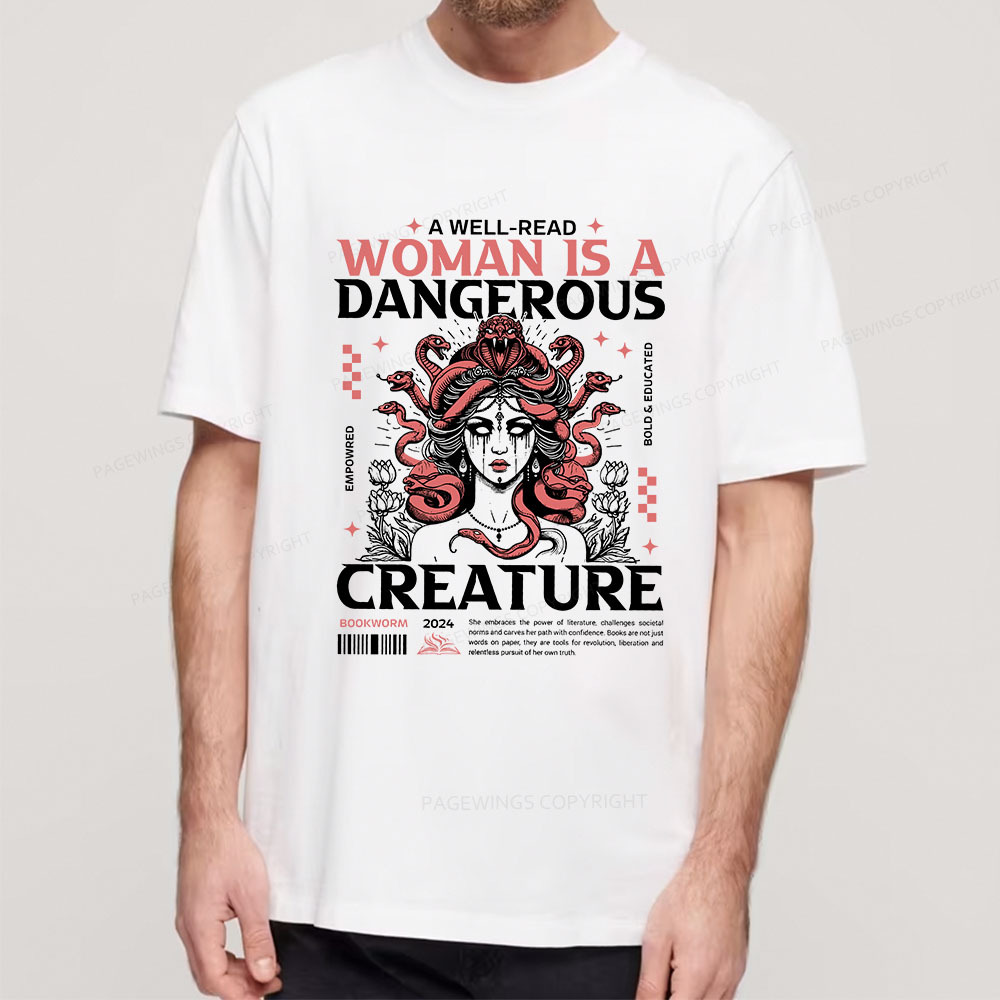 Pagewings A Well-Read Woman is A Dangerous Creature Unisex Classic T-shirt