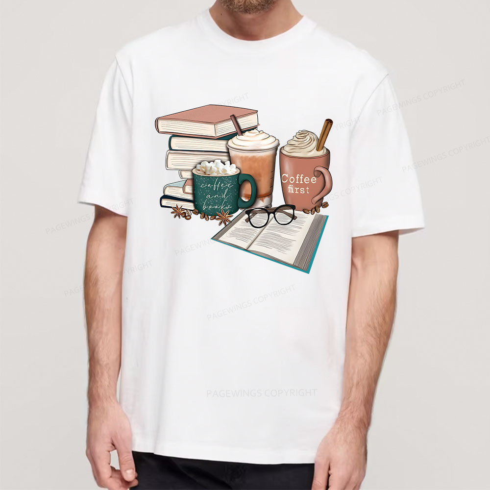 Pagewings Books Lover Coffee Unisex Classic T-shirt