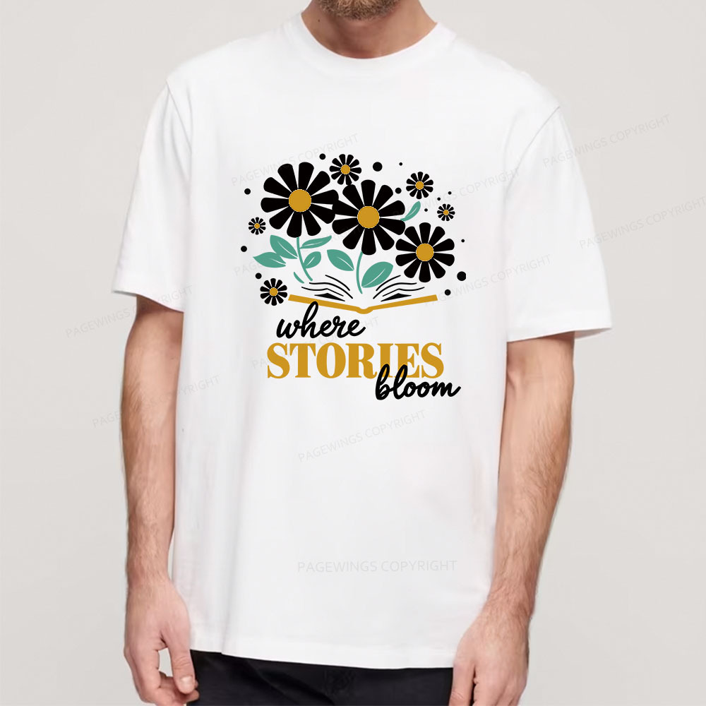 Pagewings Where Stories Bloom Unisex Tee Unisex Classic T-shirt