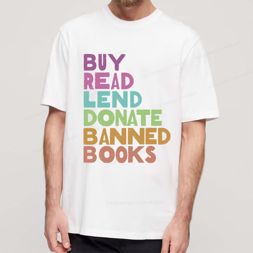 Pagewings Buy Read Lend Donate Banned Books Unisex Classic T-shirt