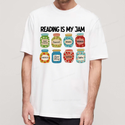 Pagewings Reading is My Jam Bookworm Unisex Classic T-shirt