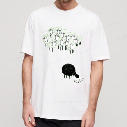 Pagewings Reading Fluffy Flock Unisex Classic T-shirt