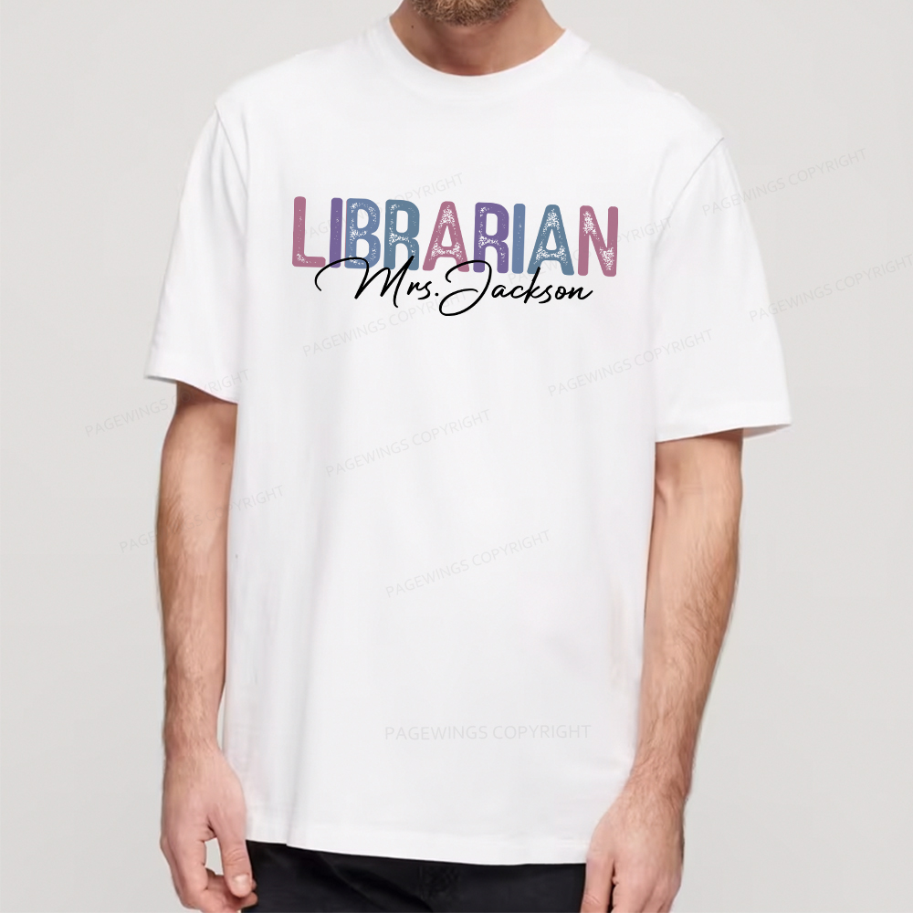Pagewings Personalized Librarian Mrs. Jackson Unisex Classic T-shirt