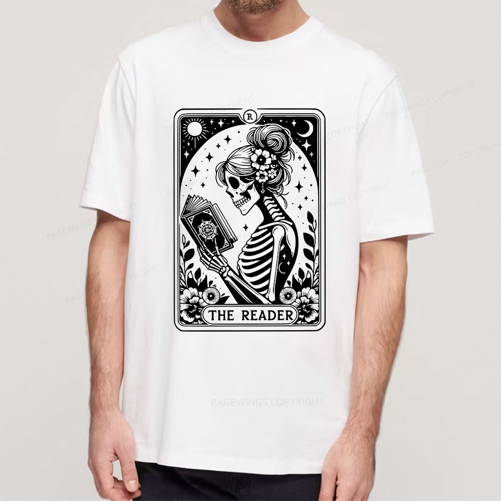 Pagewings Tarot Lover Gift Halloween Skeleton Tee Unisex Classic T-shirt