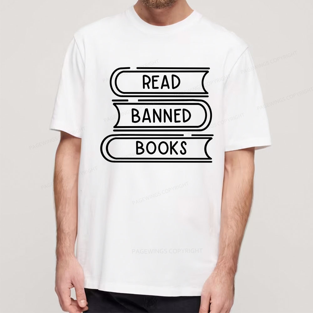 Pagewings Read Banned Books Stack Unisex Tee Unisex Classic T-shirt