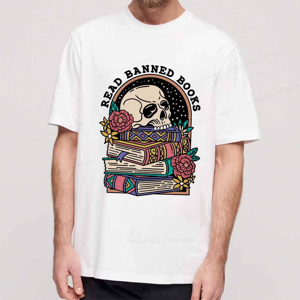 Pagewings Read Banned Book Floral Unisex Tee Unisex Classic T-shirt