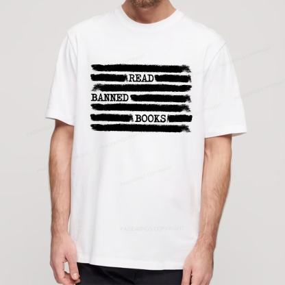 Pagewings Read Banned Books Bookworm Librarian Unisex Classic T-shirt