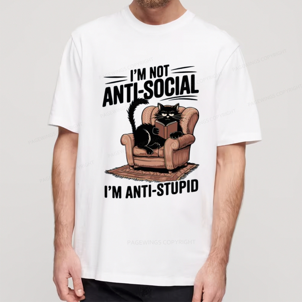 Pagewings Anti-Stupid Cat Unisex Classic T-shirt