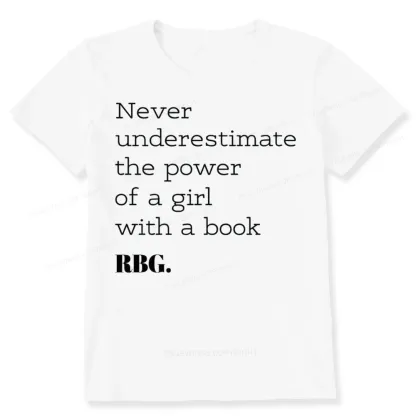 Pagewings Never Underestimate The Power Of a Girl With a Book Unisex Classic T-shirt