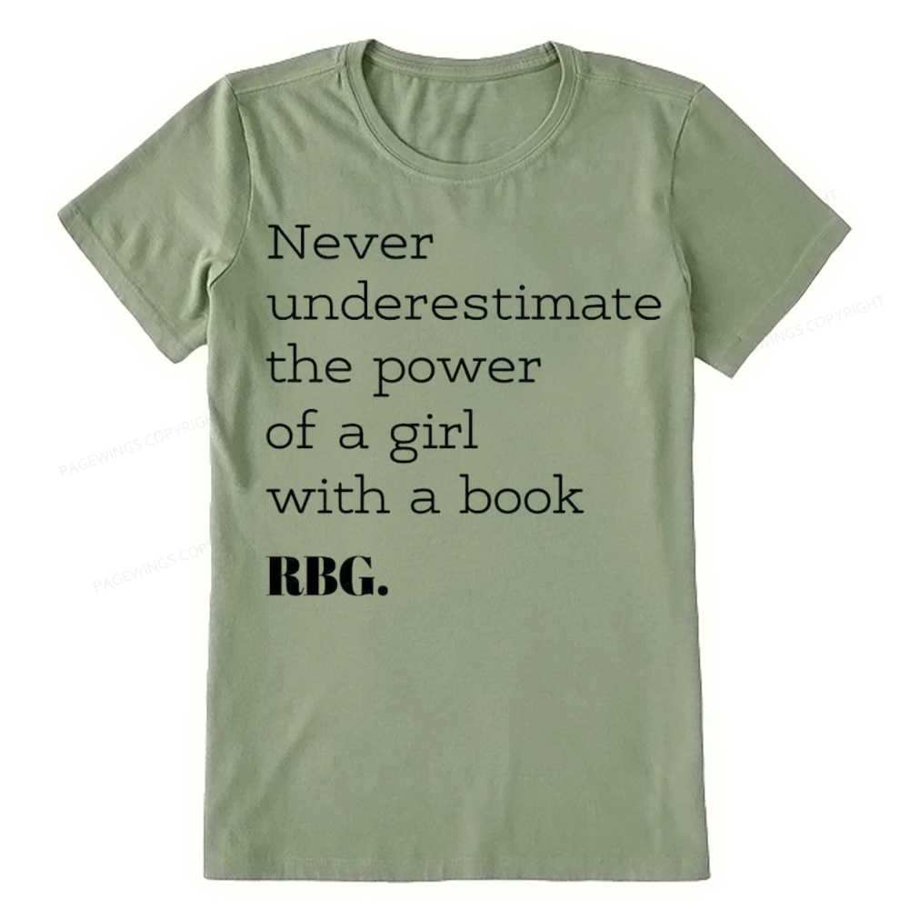 Pagewings Never Underestimate The Power Of a Girl With a Book Unisex Classic T-shirt