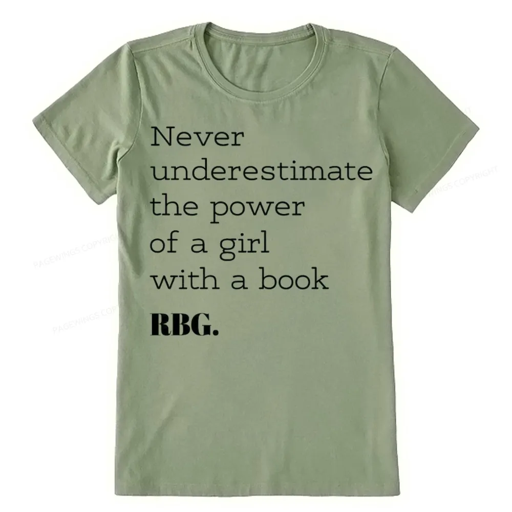 Pagewings Never Underestimate The Power Of a Girl With a Book Unisex Classic T-shirt