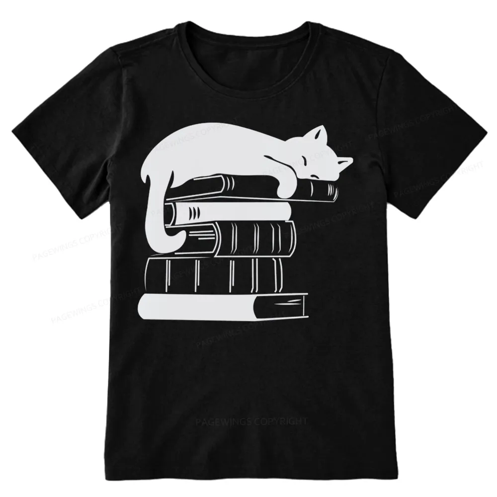 Pagewings Books And Cats Unisex Classic T-shirt