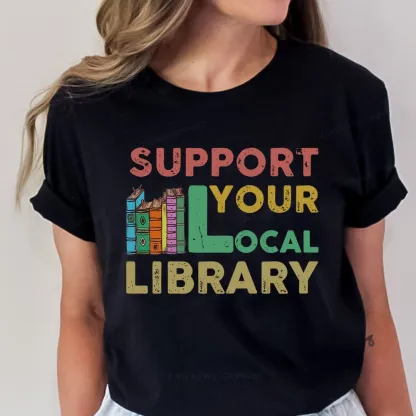 Pagewings Support Your Local Library Unisex Classic T-shirt