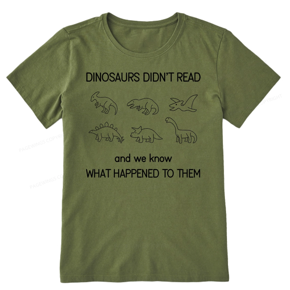 Pagewings Dinosaur Didn't Read Book Unisex Classic T-shirt