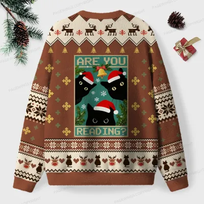 Pagewings Are You Reading Unisex Ugly Knit Sweatshirt