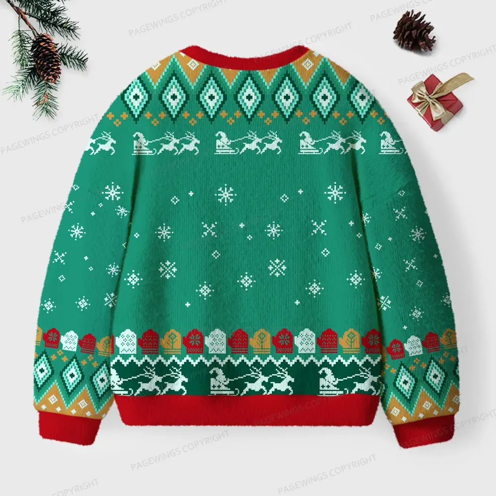 Pagewings We Either Sleigh Or Slay Unisex Ugly Knit Sweatshirt