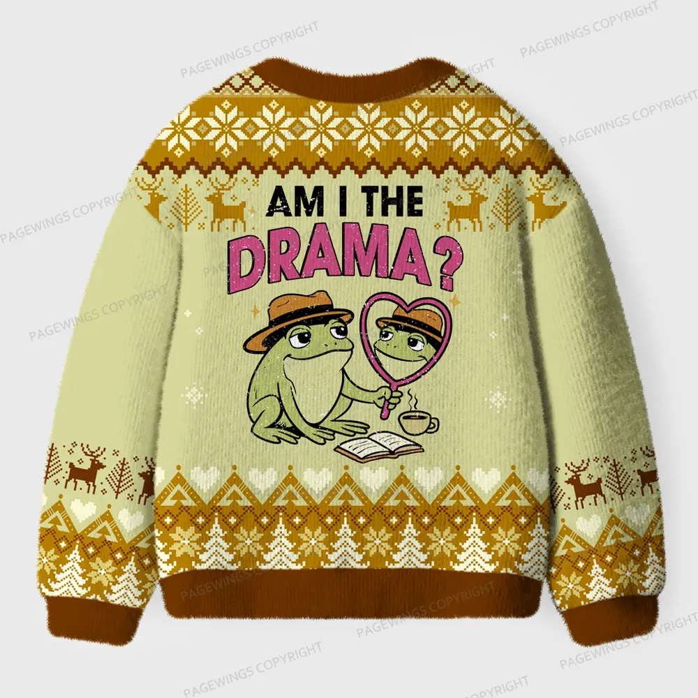 Pagewings Am I The Drama Unisex Ugly Cardigan Sweaters