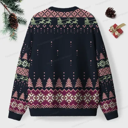 Pagewings Slow Down Enjoy Life Unisex Ugly Knit Sweatshirt