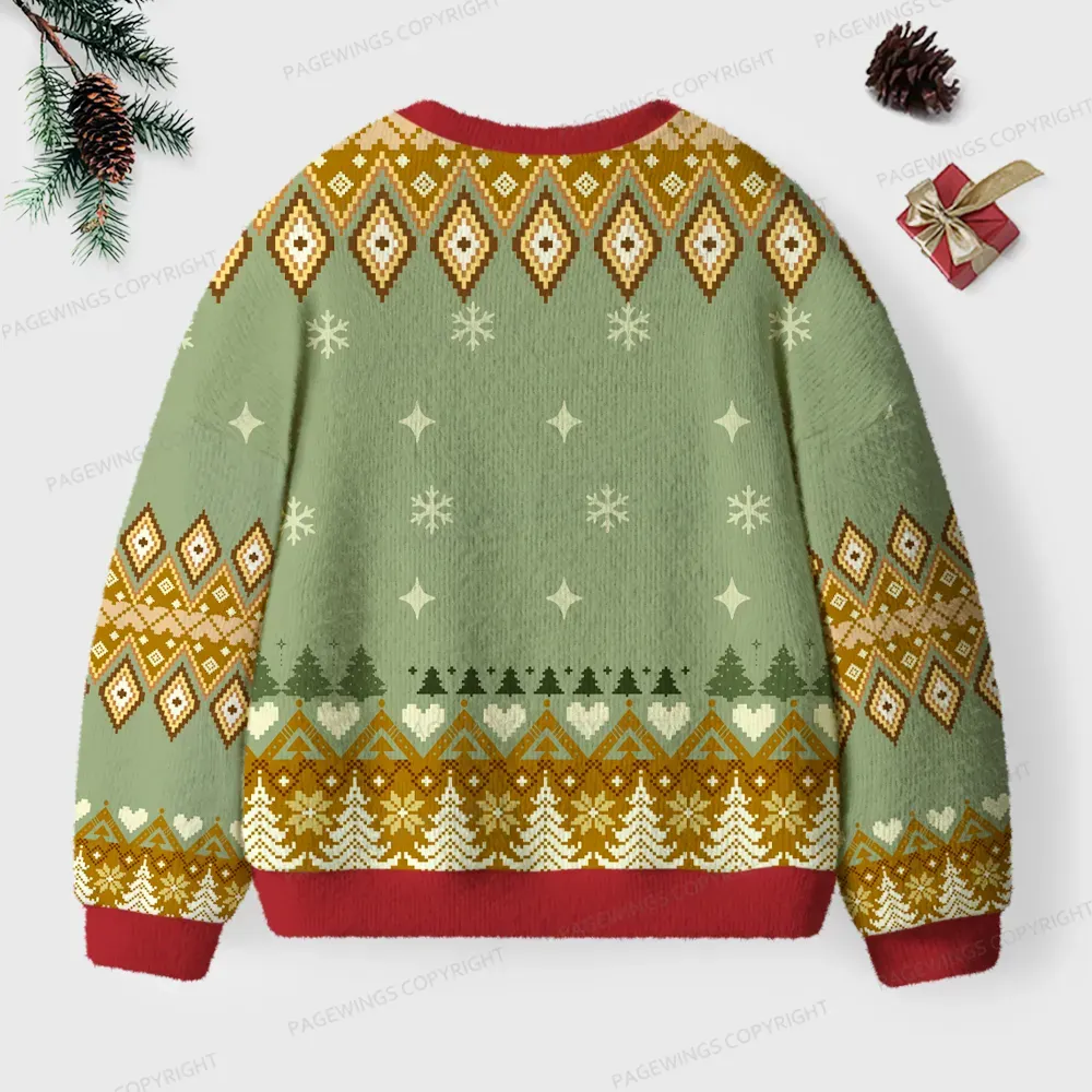 Pagewings Frogs Love Reading Unisex Ugly Knit Sweatshirt