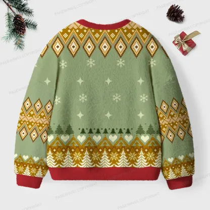 Pagewings Frogs Love Reading Unisex Ugly Knit Sweatshirt
