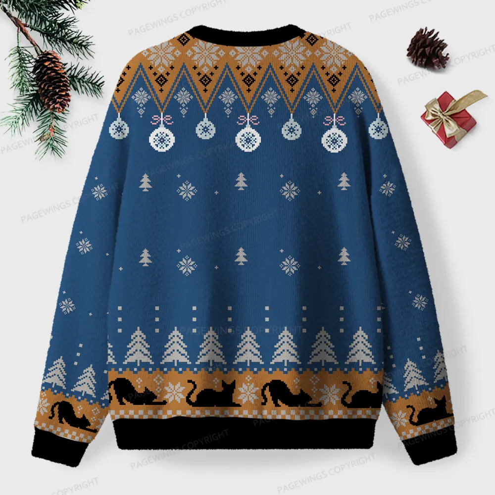 Pagewings I Think A Lot Of My Problems Would Be Solved If I Had A Dragon Unisex Ugly Knit Sweatshirt