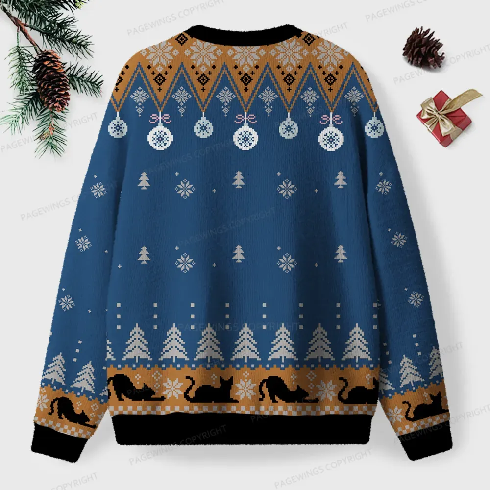 Pagewings I Think A Lot Of My Problems Would Be Solved If I Had A Dragon Unisex Ugly Knit Sweatshirt