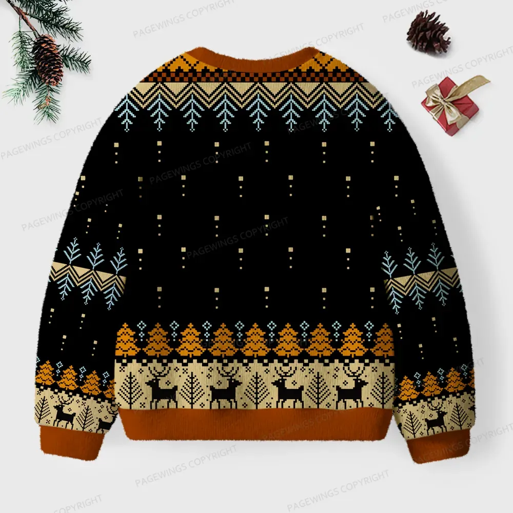 Pagewings Murderbot Unisex Ugly Knit Sweatshirt