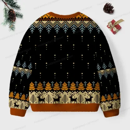 Pagewings Murderbot Unisex Ugly Knit Sweatshirt