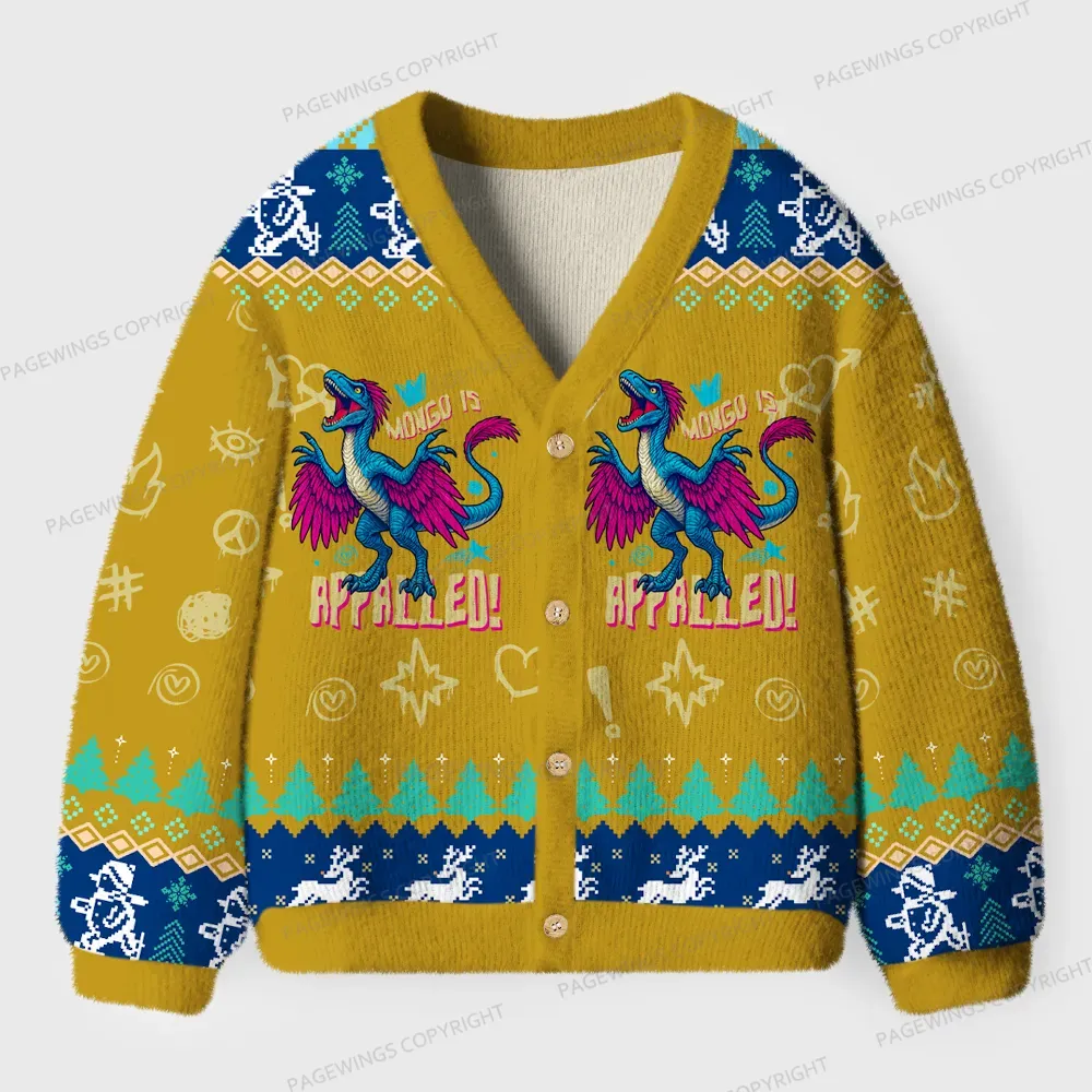 Pagewings Affiliated Reading Dragon Unisex Ugly Cardigan Sweaters