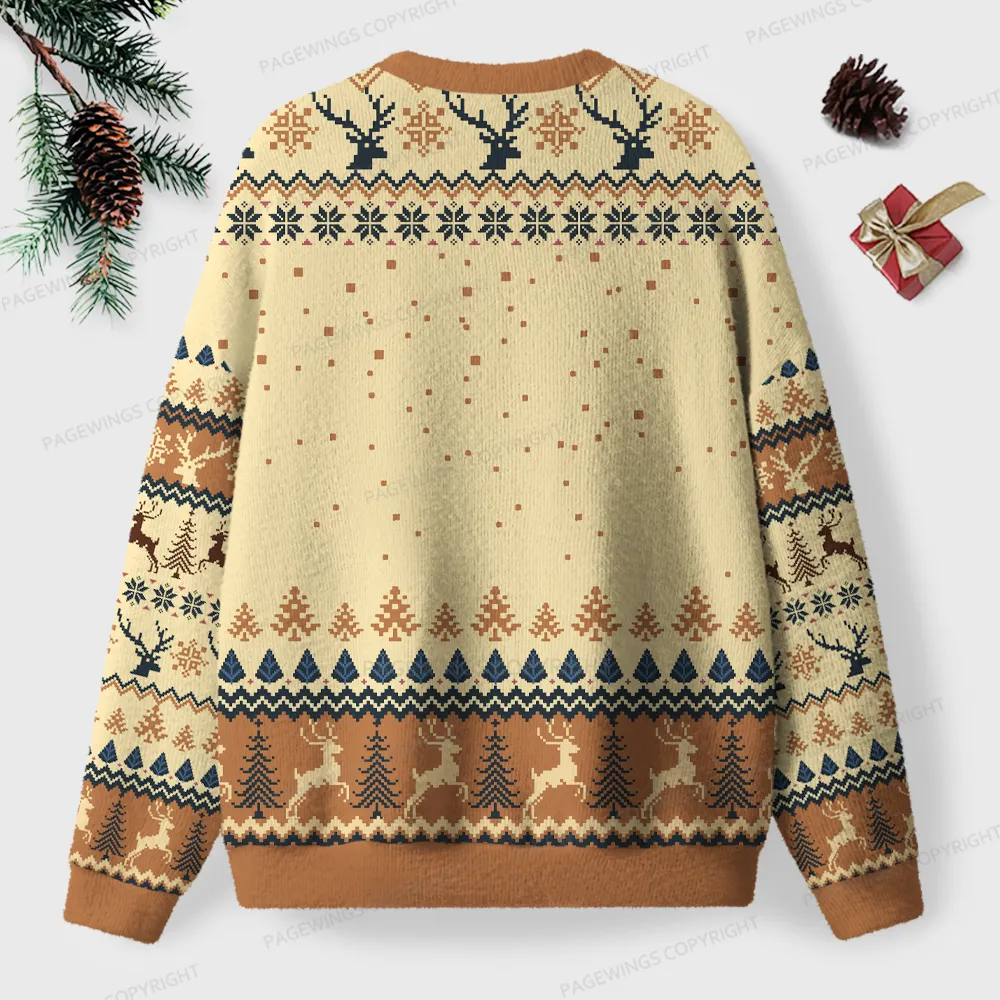 Pagewings Chasing That Book Fair High Unisex Ugly Knit Sweatshirt