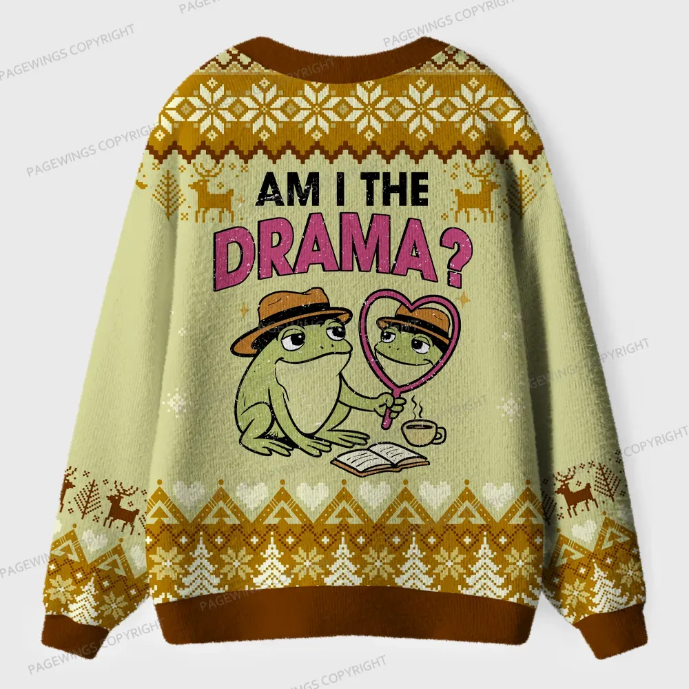 Pagewings Am I The Drama Unisex Ugly Cardigan Sweaters