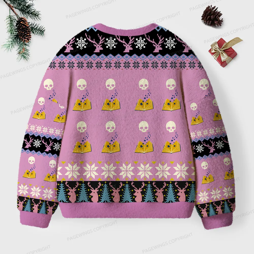 Pagewings The Bookworm Unisex Ugly Knit Sweatshirt