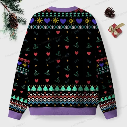 Pagewings I Love Whoever The F*ck You Want Unisex Ugly Knit Sweatshirt