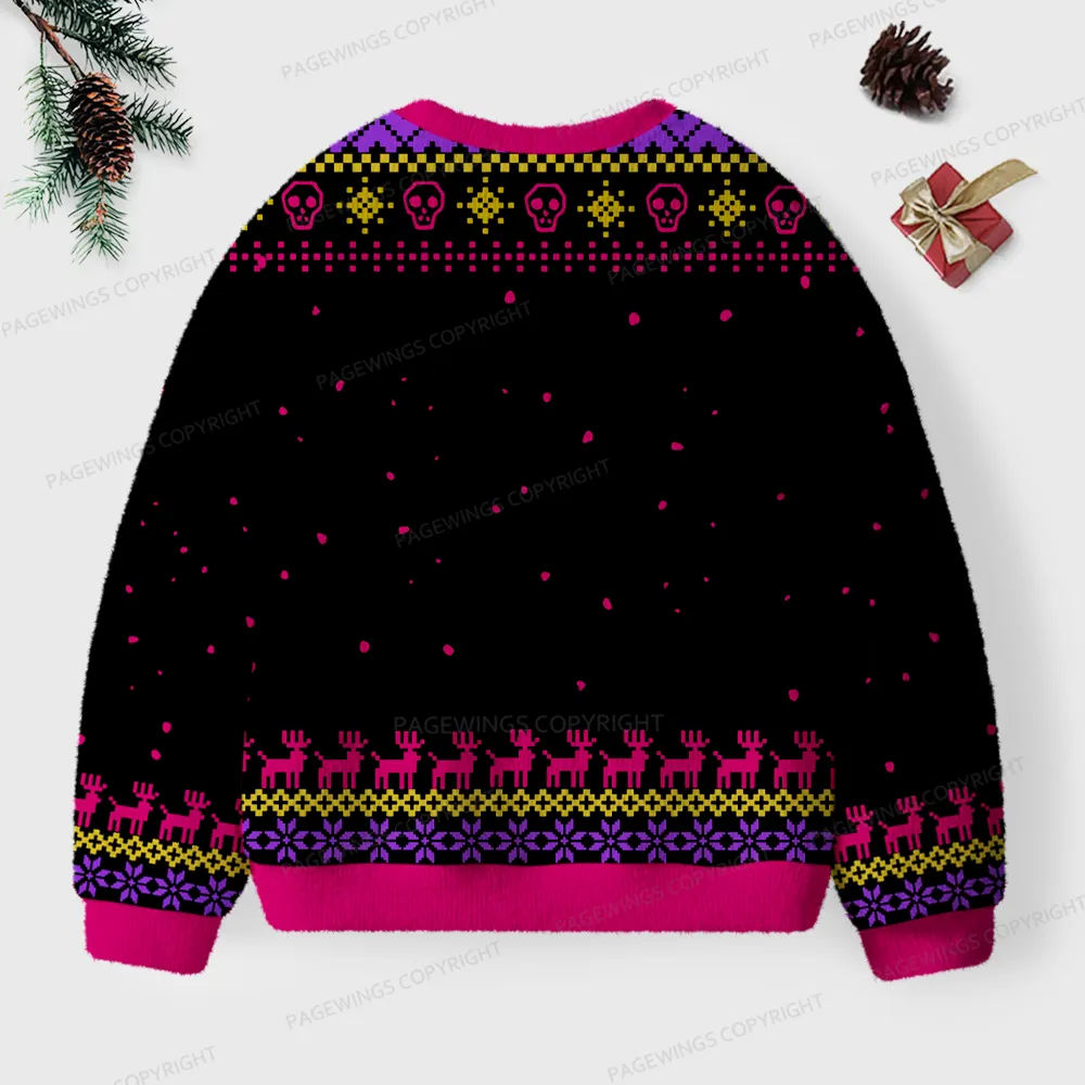 Pagewings God Dammit Donut Unisex Ugly Knit Sweatshirt