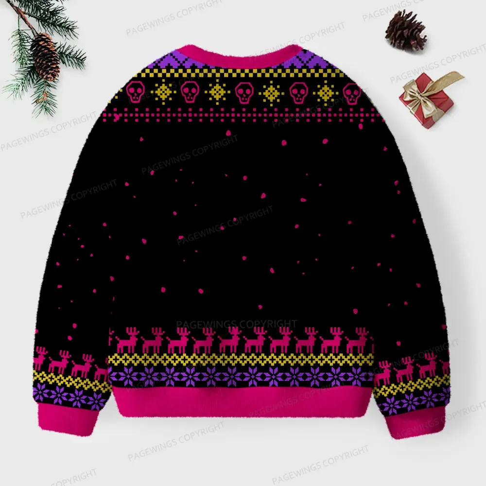 Pagewings God Dammit Donut Unisex Ugly Knit Sweatshirt