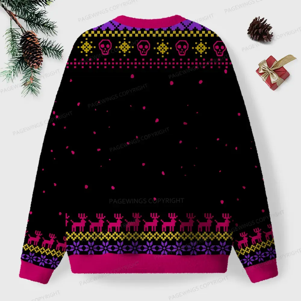 Pagewings God Dammit Donut Unisex Ugly Knit Sweatshirt