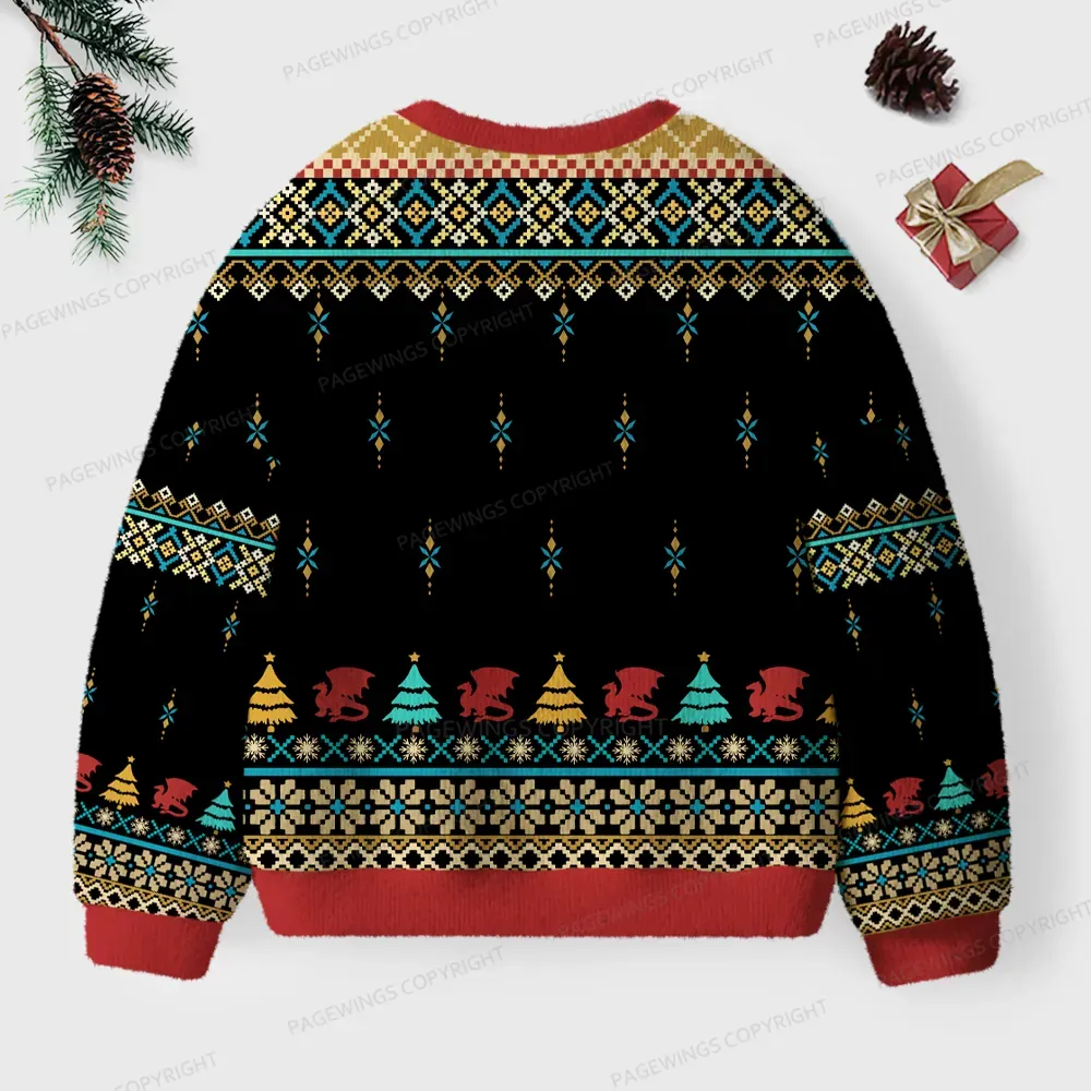 Pagewings It's Too Nonfictiony Outside Unisex Ugly Knit Sweatshirt