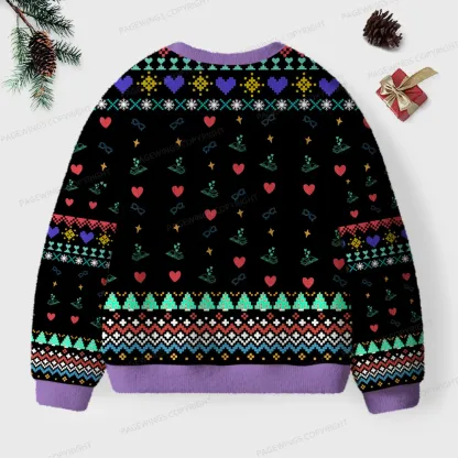 Pagewings I Love Whoever The F*ck You Want Unisex Ugly Knit Sweatshirt