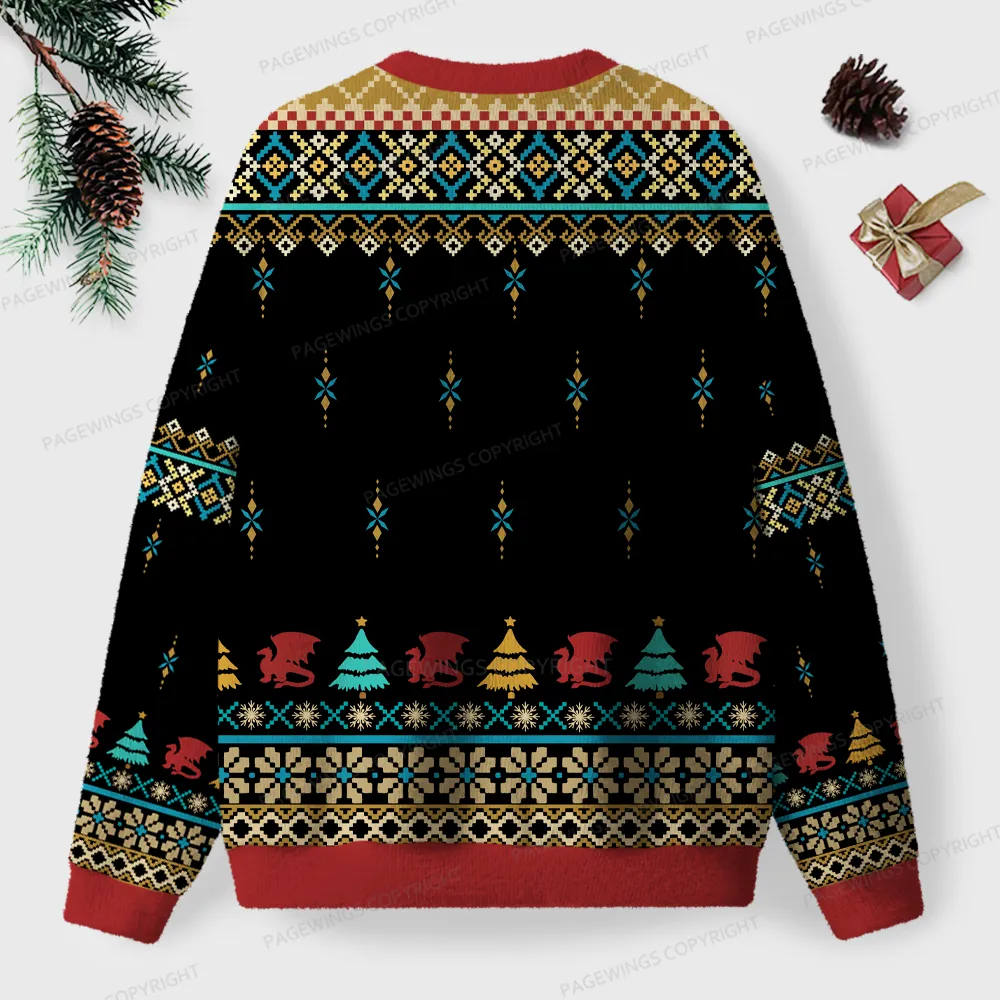 Pagewings It's Too Nonfictiony Outside Unisex Ugly Knit Sweatshirt