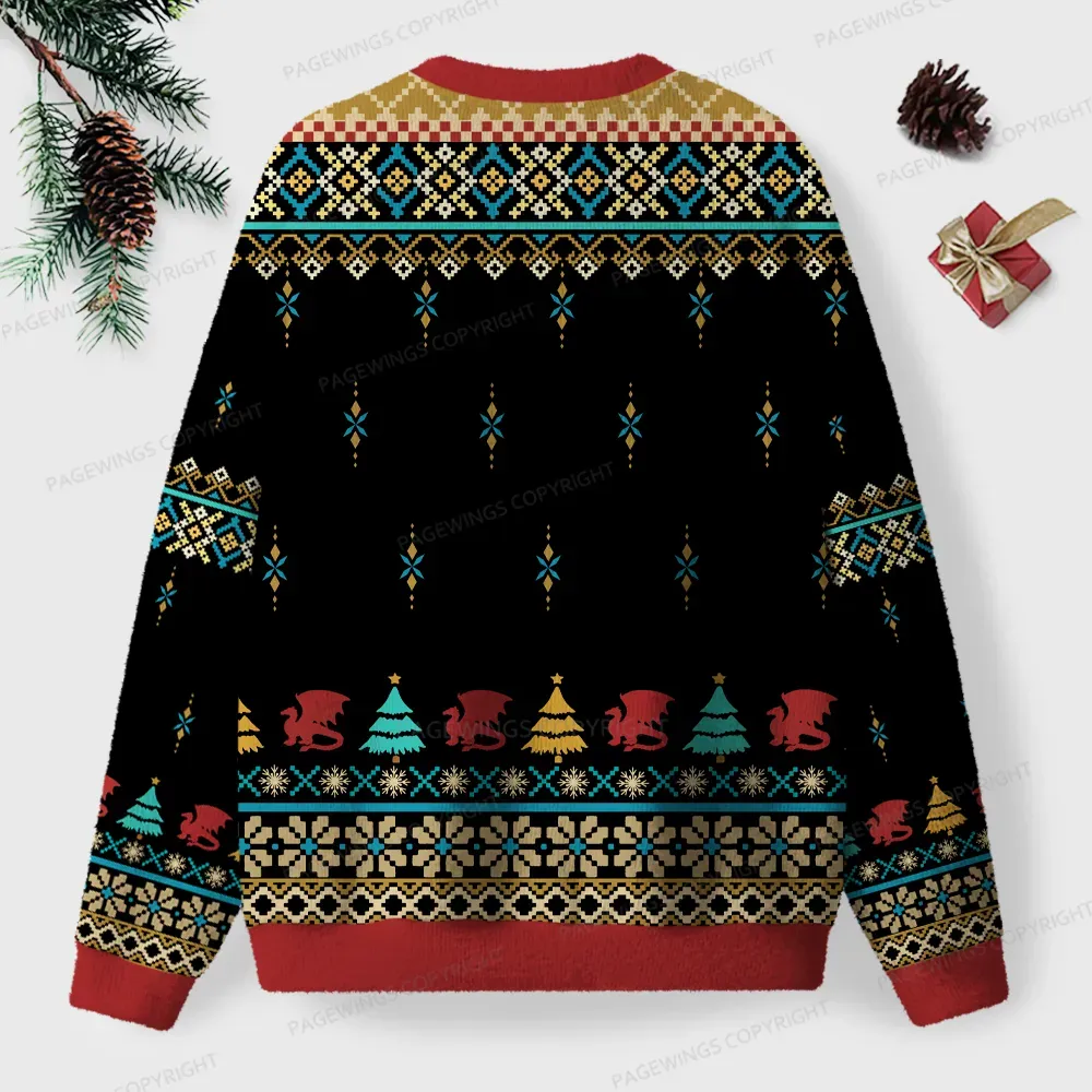 Pagewings It's Too Nonfictiony Outside Unisex Ugly Knit Sweatshirt