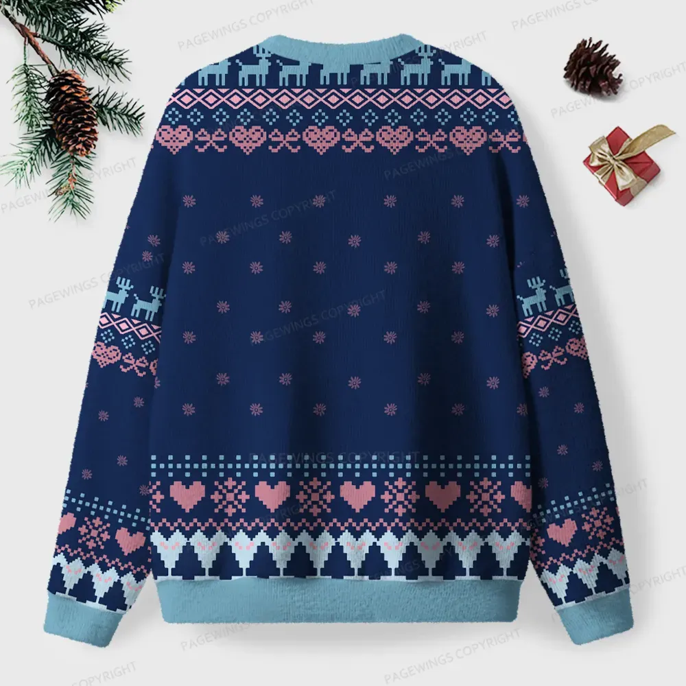 Pagewings Trans Rights Are Human Rights Unisex Ugly Knit Sweatshirt