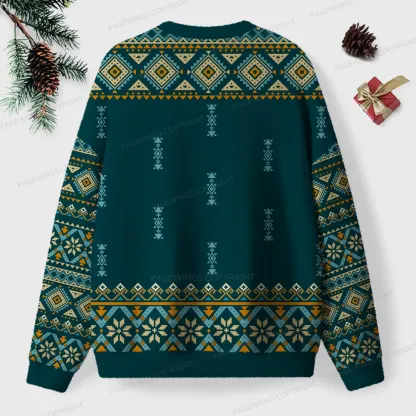 Pagewings Murderbot Unisex Ugly Knit Sweatshirt