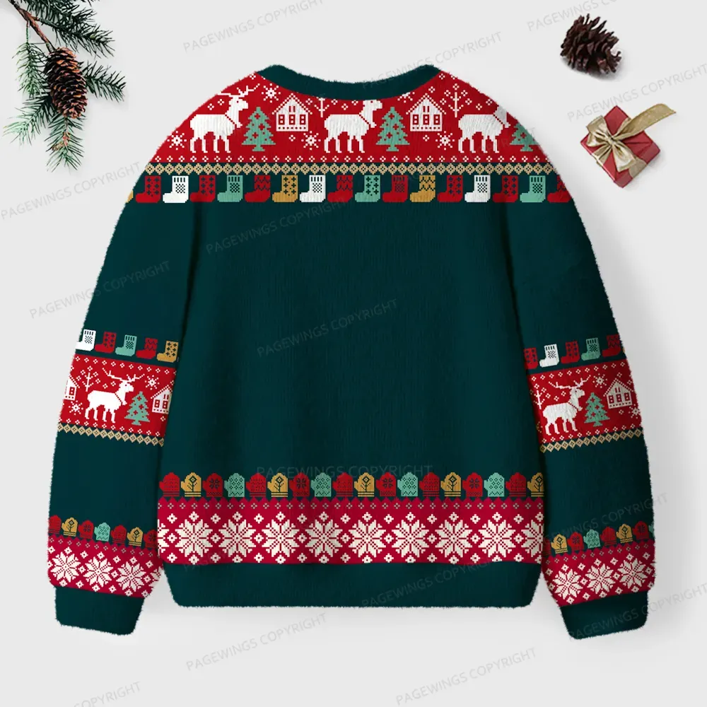 Pagewings All I Want For Christmas Is More Books Unisex Ugly Knit Sweatshirt