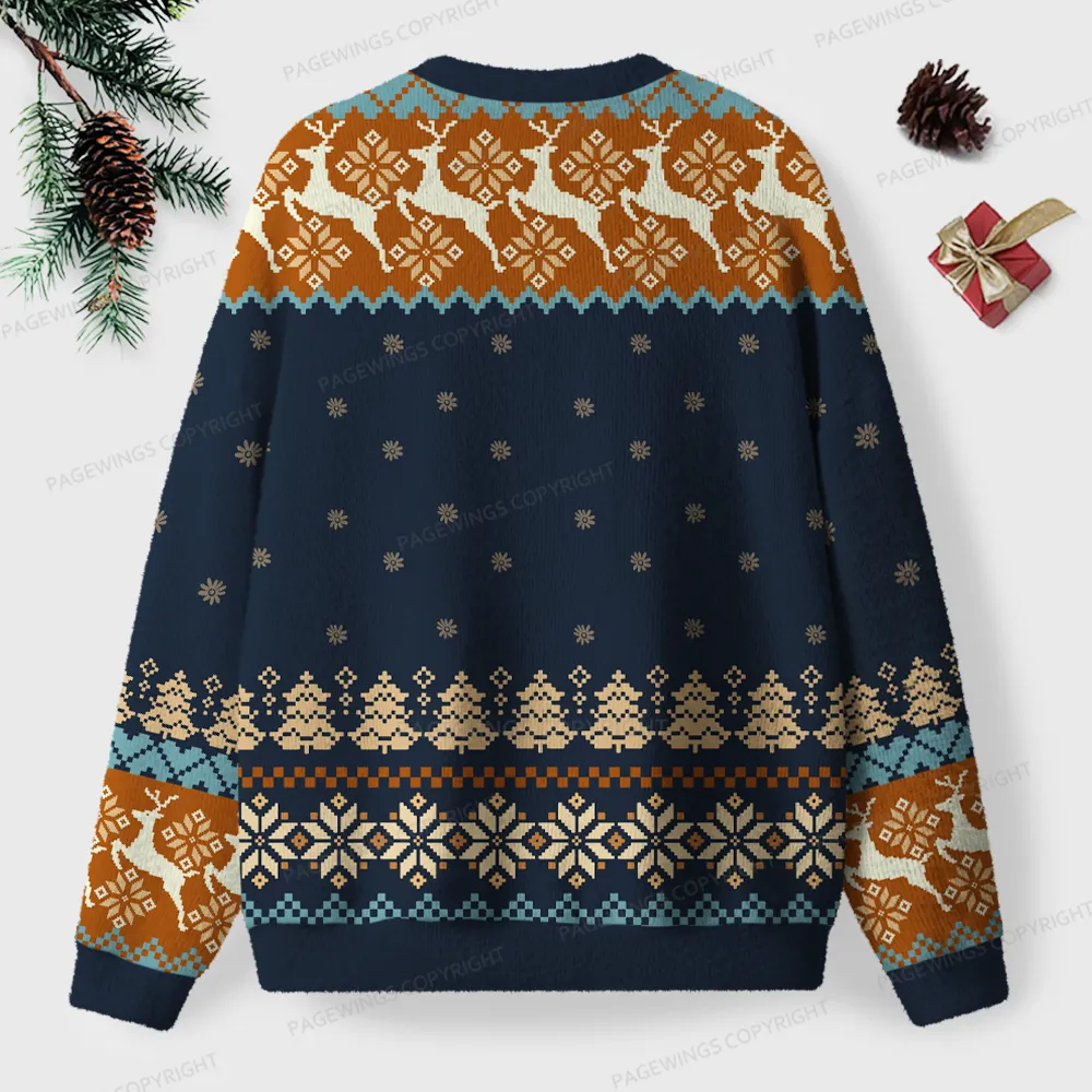 Pagewings There Is No Such Thing As Too Many Books  Unisex Ugly Knit Sweatshirt