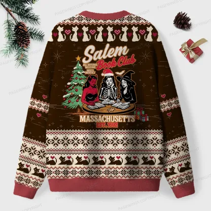 Pagewings Salem Book Club Unisex Ugly Knit Sweatshirt