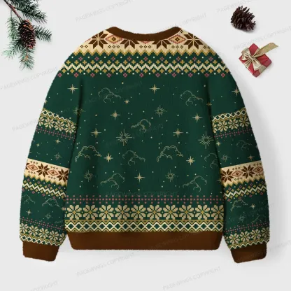 Pagewings Wore White On The Day He Was To Kill A King Unisex Ugly Knit Sweatshirt