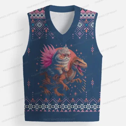 Pagewings God Dammit Donut Unisex V-Neck Ugly Knit Vest