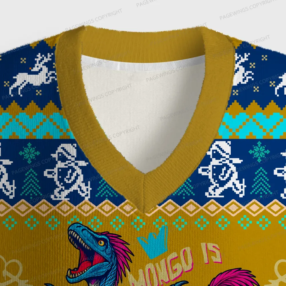Pagewings Mongo Is Appalled Unisex V-Neck Ugly Knit Vest