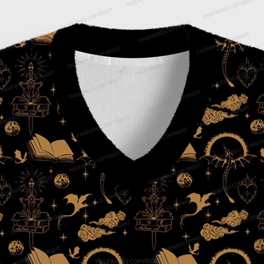 Pagewings Fantasy Book Lover Unisex V-Neck Ugly Knit Vest