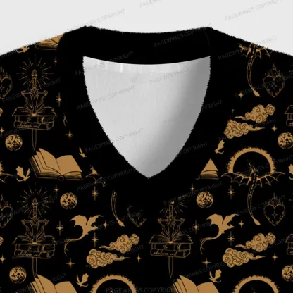 Pagewings Fantasy Book Lover Unisex V-Neck Ugly Knit Vest